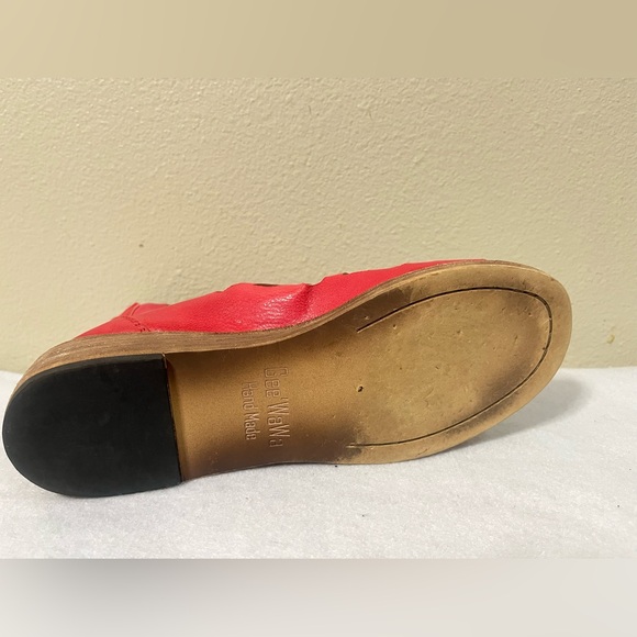 Gee WaWa Yessi Red Leather Wedge Sandals Strappy Anthropologie Shoes 7 - Picture 4 of 10